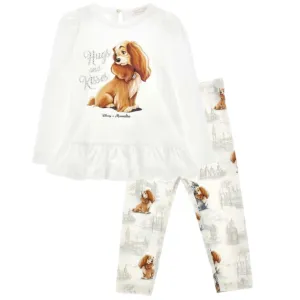Mädchen Cream Lady & Tramp Leggings-Set