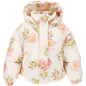 Mädchen Creme Rose Puffer Jacke