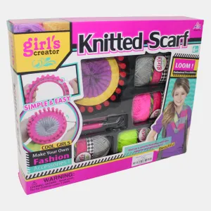 Girls' Creators Strick-Schal-Set – Mehrfarbiges DIY-Strickset
