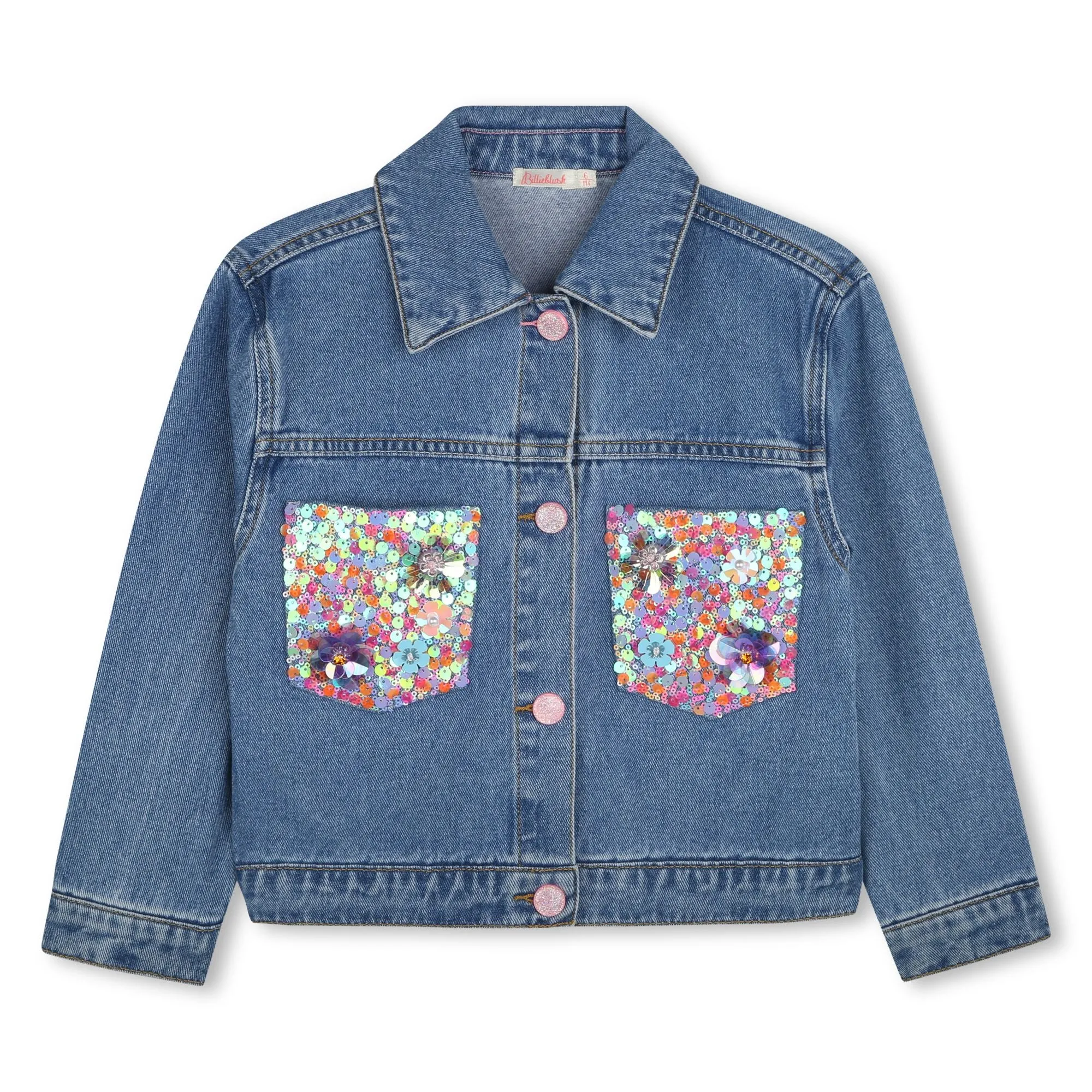 Mädchen Jeans Pailletten Jacke