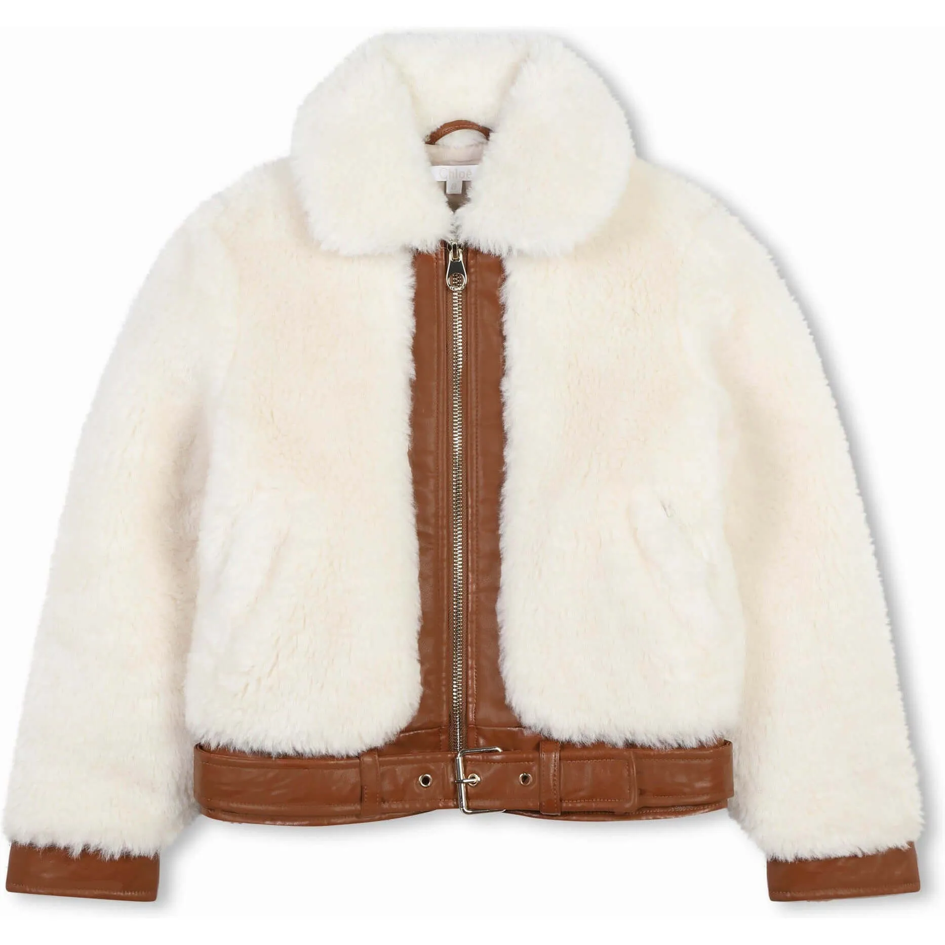 Mädchen Kunstpelz Bomberjacke