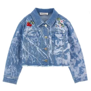 Mädchen Blumen Denim Jacke