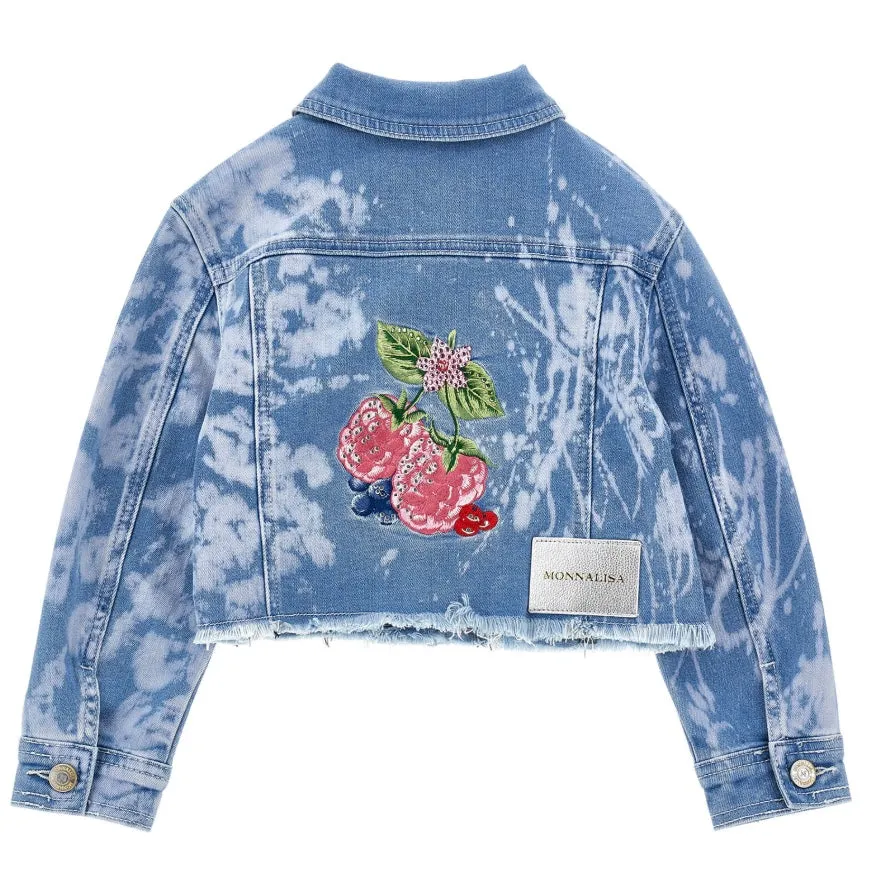 Mädchen Blumen Denim Jacke