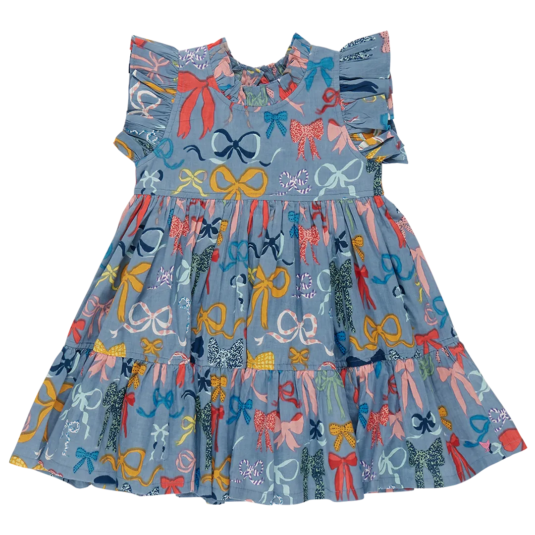 Mädchen Jennifer Kleid Schleifen auf Schleifen
