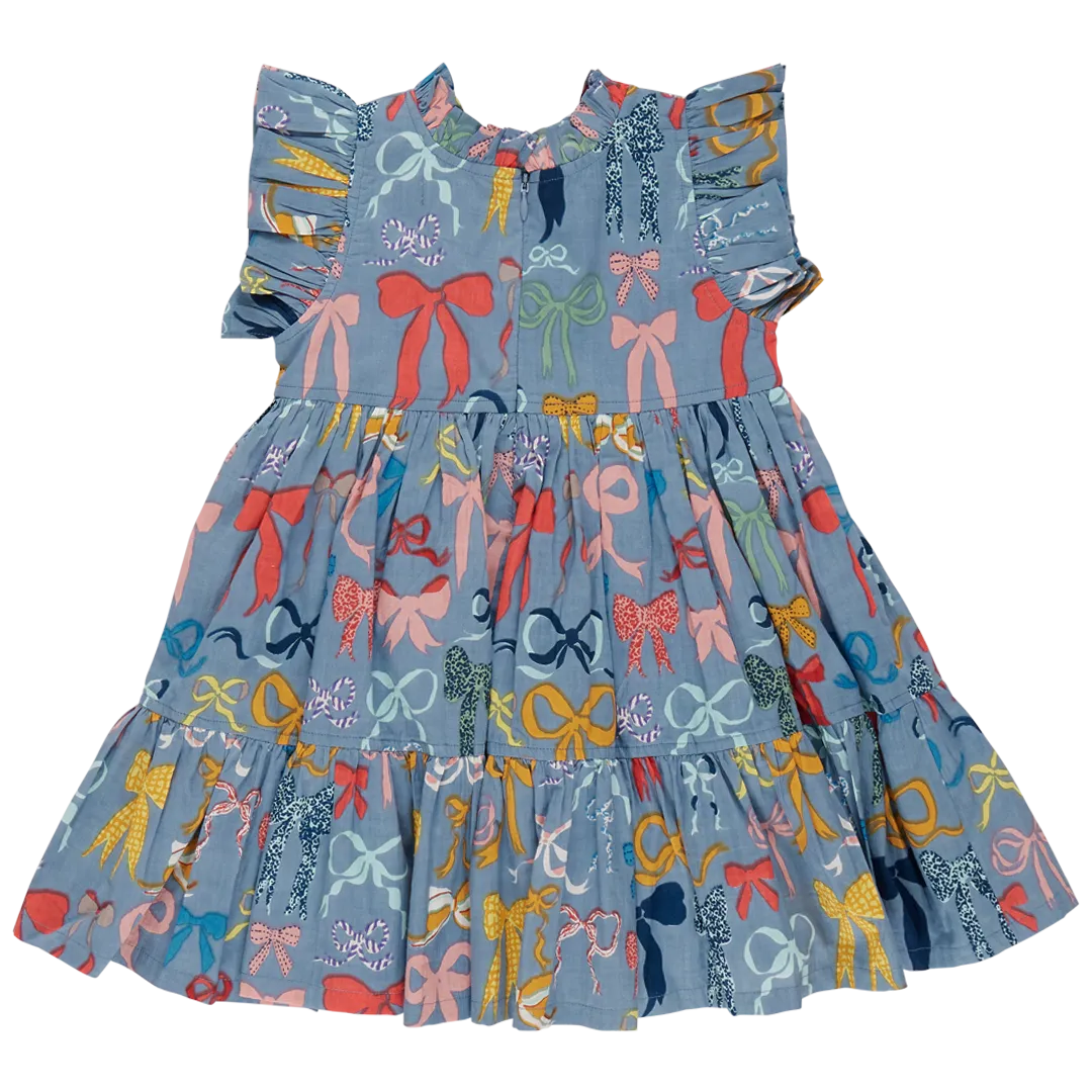 Mädchen Jennifer Kleid Schleifen auf Schleifen