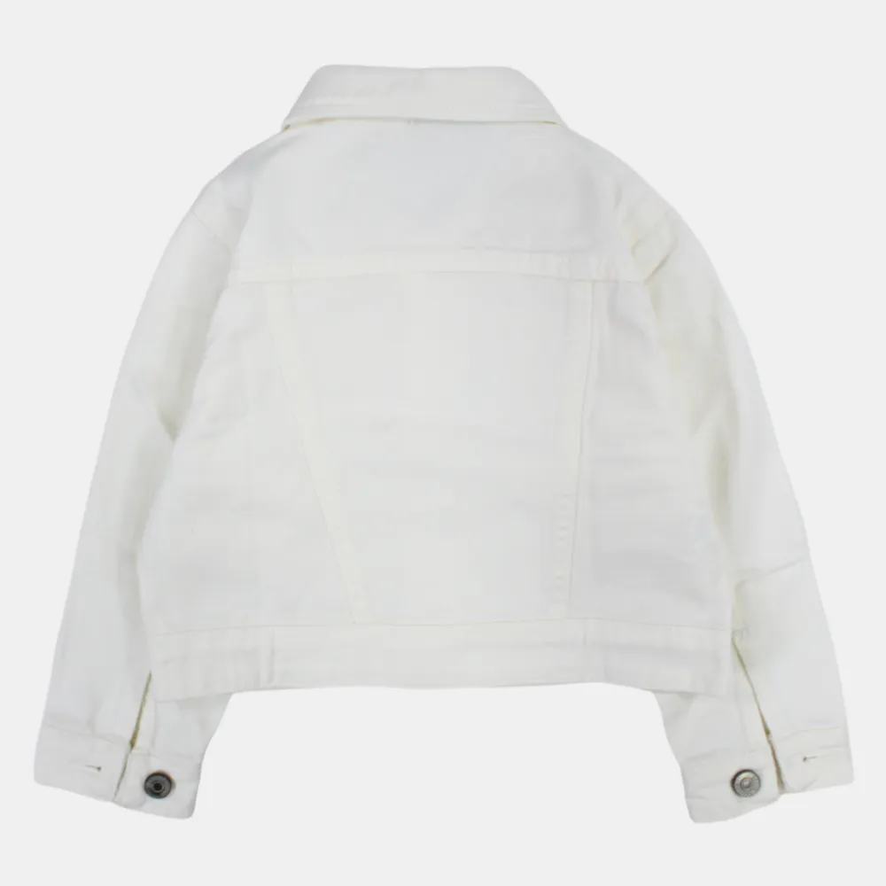 Mädchen Weiße Gabardine Jacke