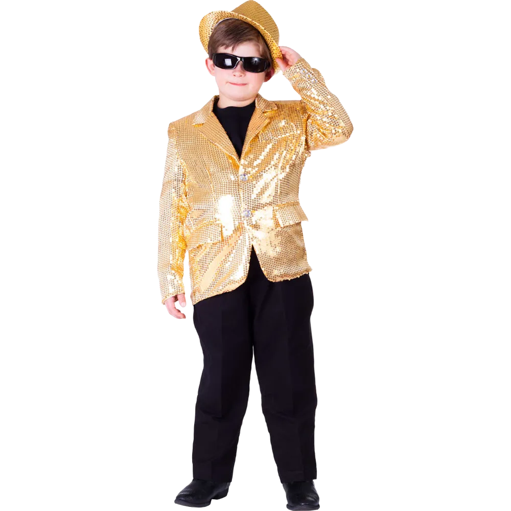 Goldene Paillettenjacke - Kinder Babykids_Kostüm-Amerika