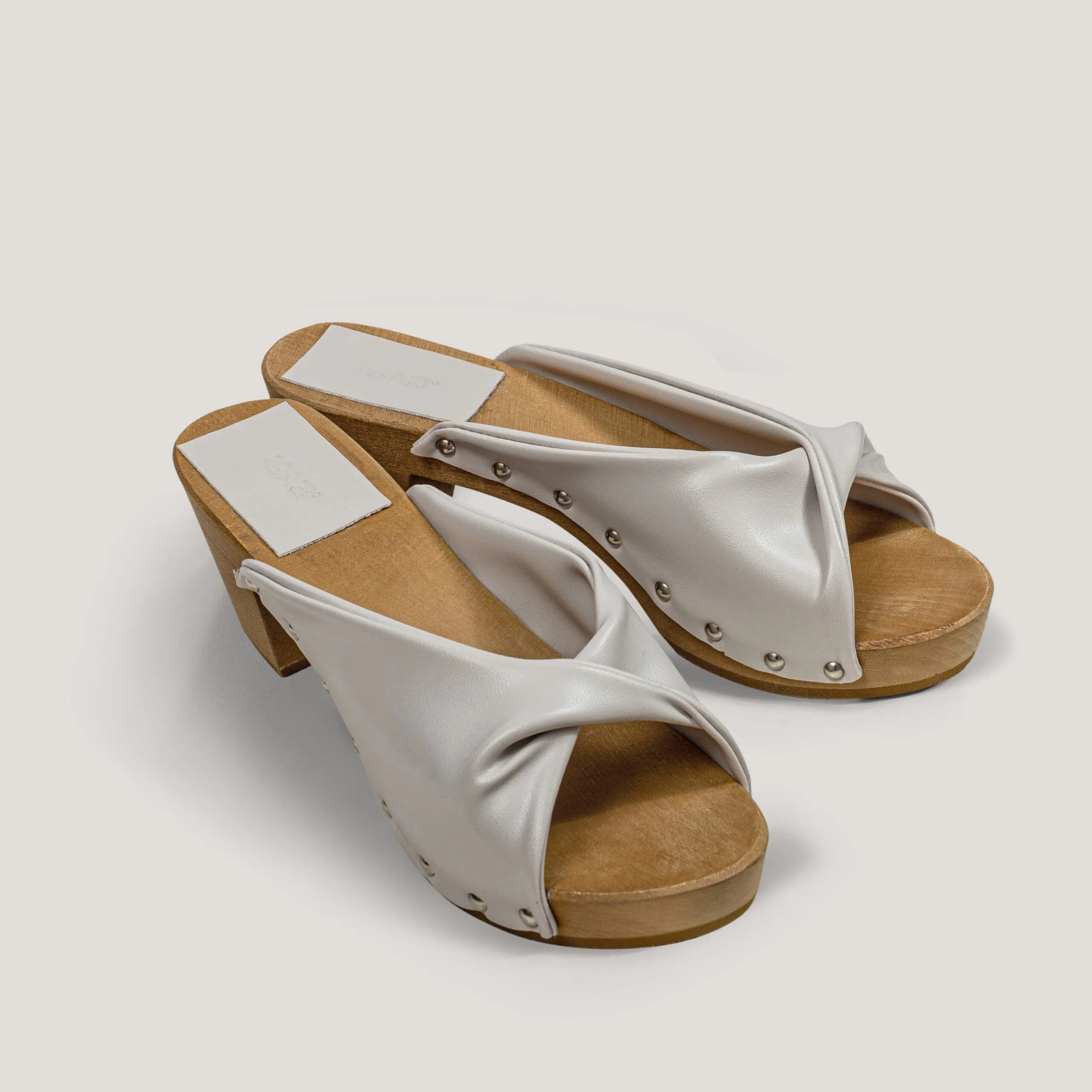 Vegane Clogs aus Traubenleder | Creme