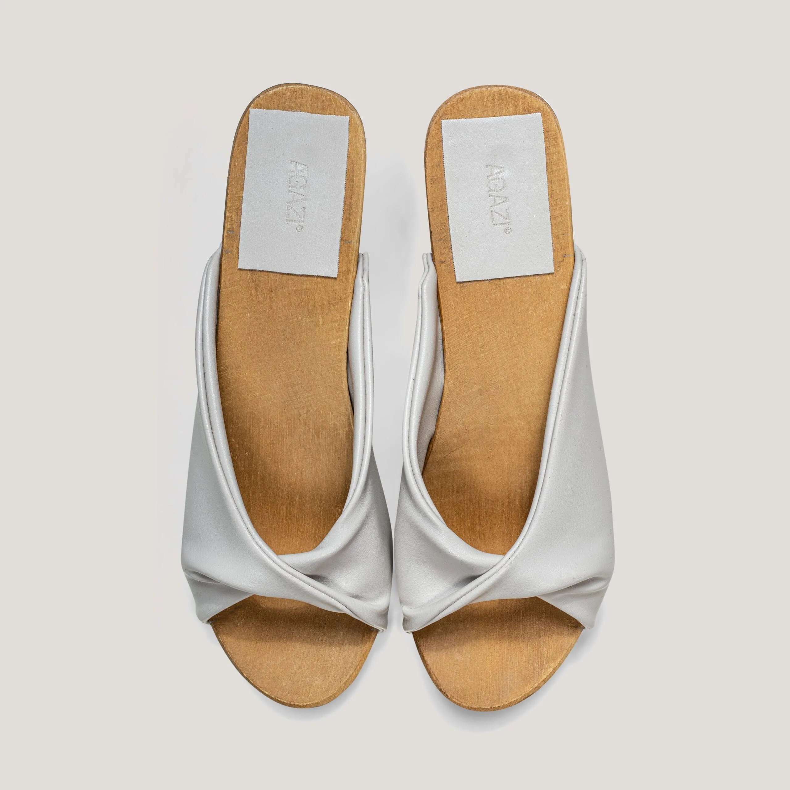 Vegane Clogs aus Traubenleder | Creme