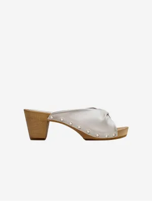 Vegane Clogs aus Traubenleder | Creme