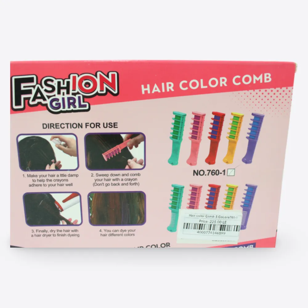 Haarfarben-Kamm-Set für Mädchen - 5 Farben