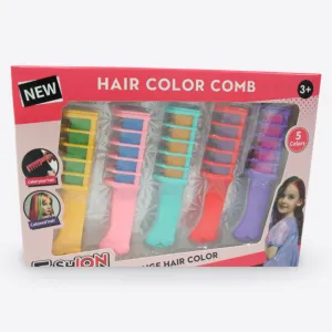 Haarfarben-Kamm-Set für Mädchen - 5 Farben