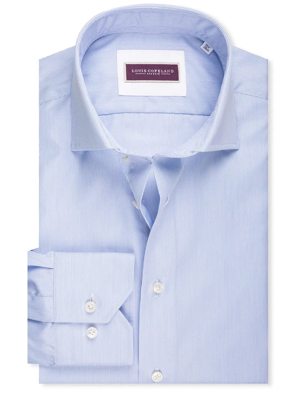 Hairstripe Slim Fit Hemd Blau