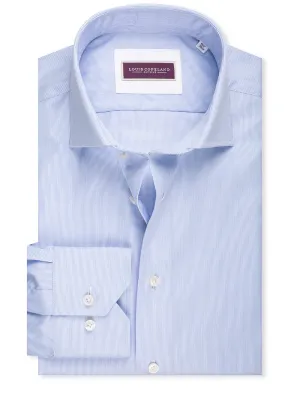 Hairstripe Slim Fit Hemd Blau