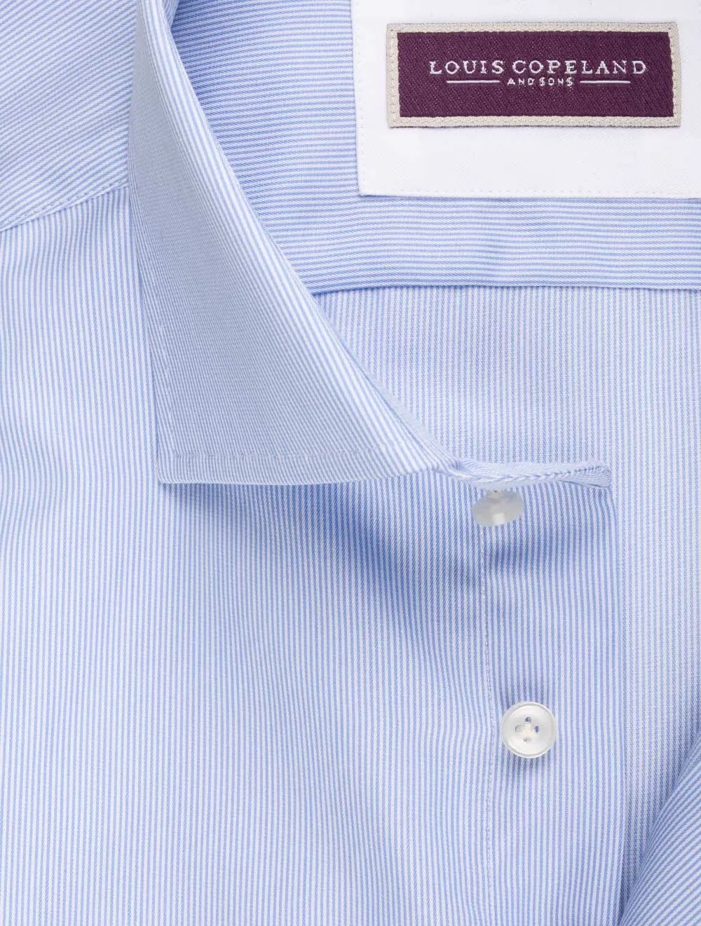 Hairstripe Slim Fit Hemd Blau