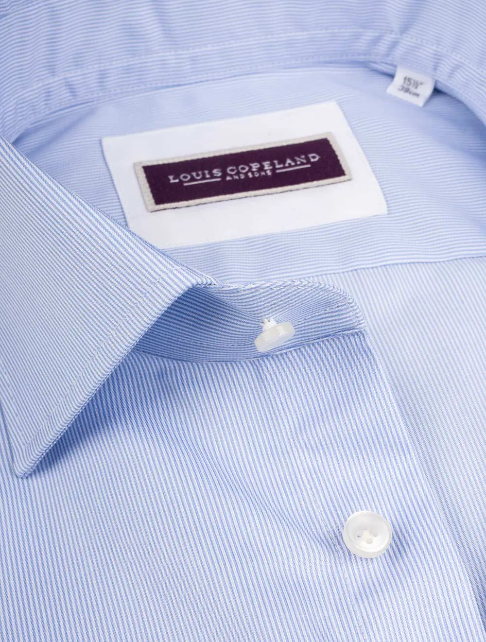 Hairstripe Slim Fit Hemd Blau