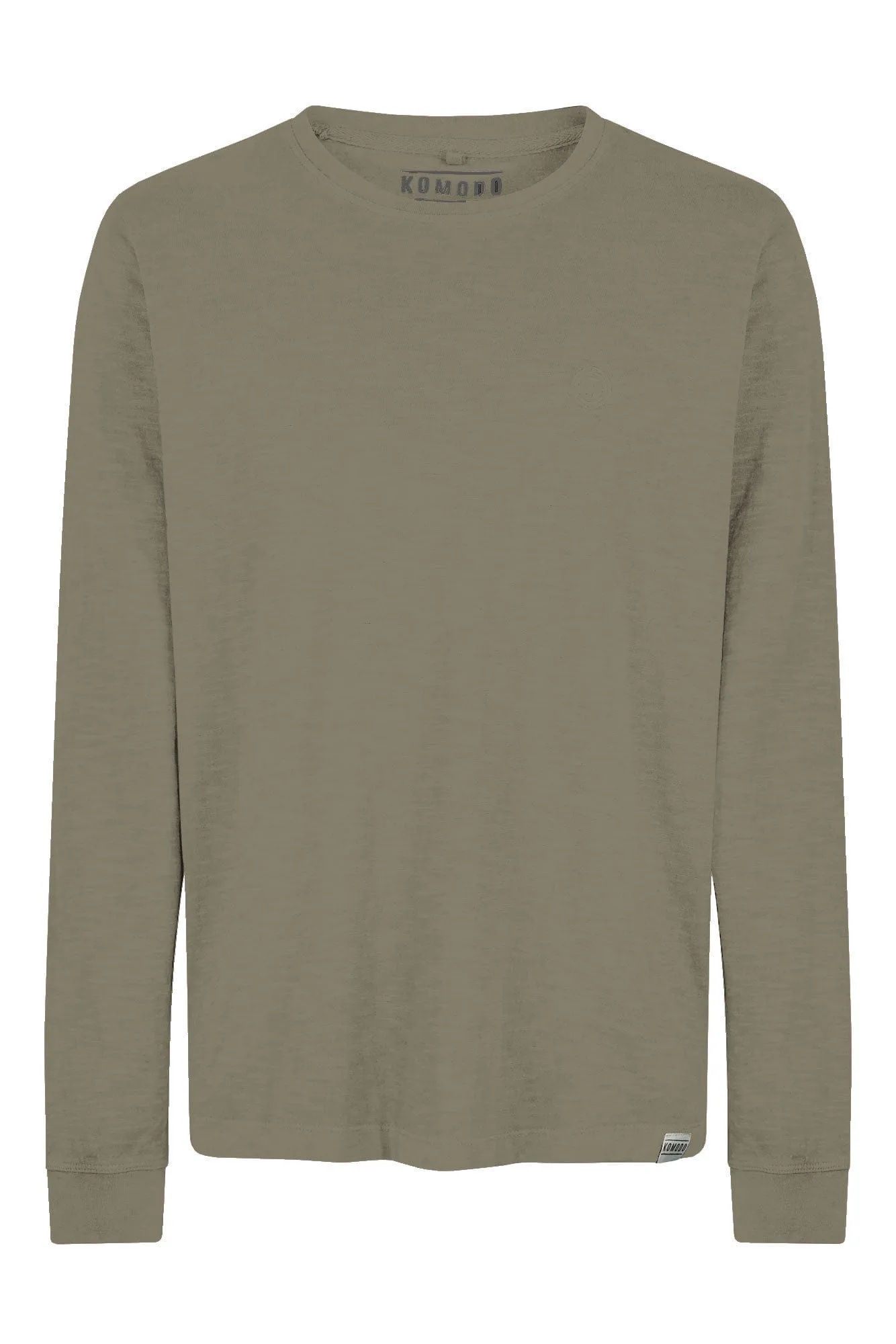 Hakon Bio-Baumwoll Langarm T-Shirt | Moosgrün