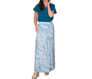 Halle Gemusterter Maxirock Mit Taschen In Daphne Paisley