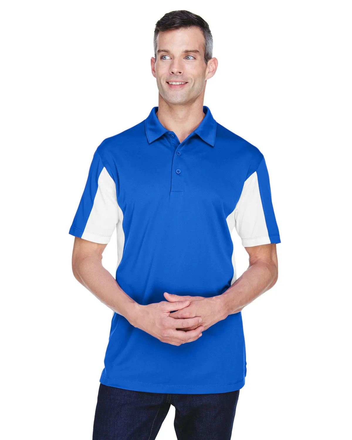 Harriton M355 Herren Polohemd mit Seitenstreifen aus Mikropiqué