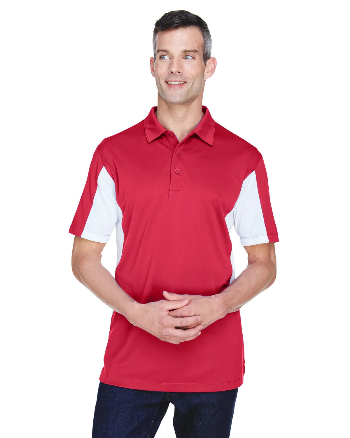 Harriton M355 Herren Polohemd mit Seitenstreifen aus Mikropiqué