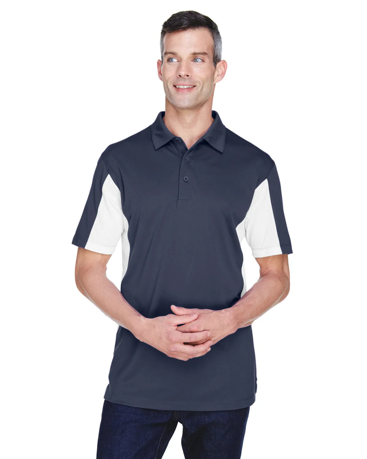 Harriton M355 Herren Polohemd mit Seitenstreifen aus Mikropiqué