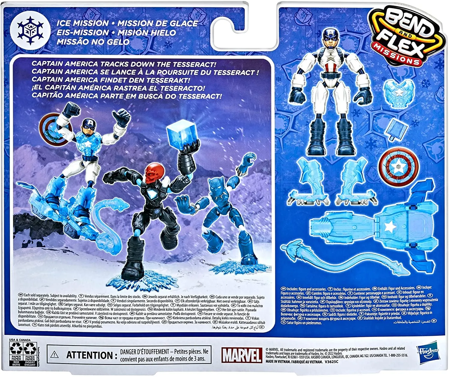 Hasbro Spielzeug Hasbro Marvel Avengers Beuge- und Flex-Missionen Captain America Eis-Mission Figur