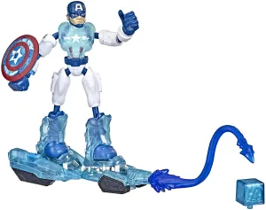 Hasbro Spielzeug Hasbro Marvel Avengers Beuge- und Flex-Missionen Captain America Eis-Mission Figur