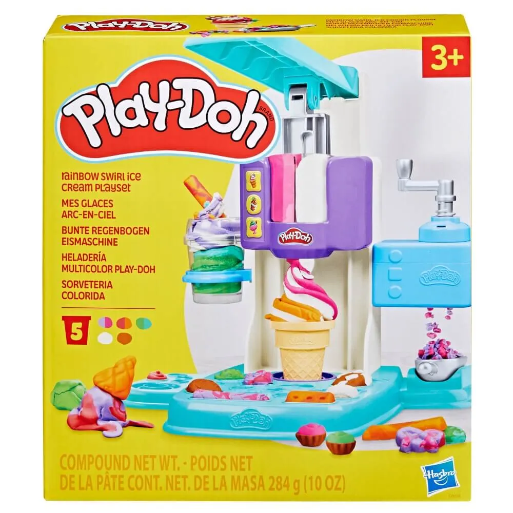 Hasbro Toys Play-Doh Regenbogen-Schwirl-Eiscreme-Spielset