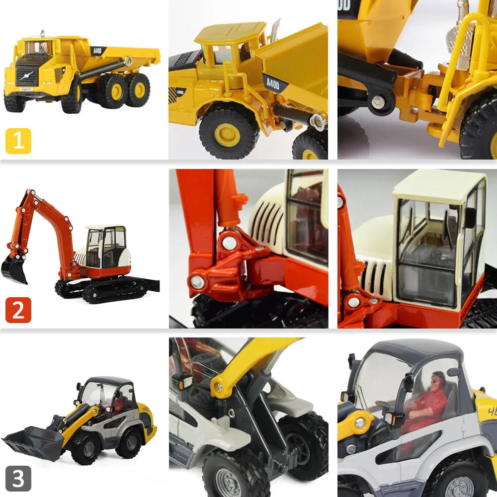 Robustes Baustellen-Spielset Metall-Traktor-Spielzeug
