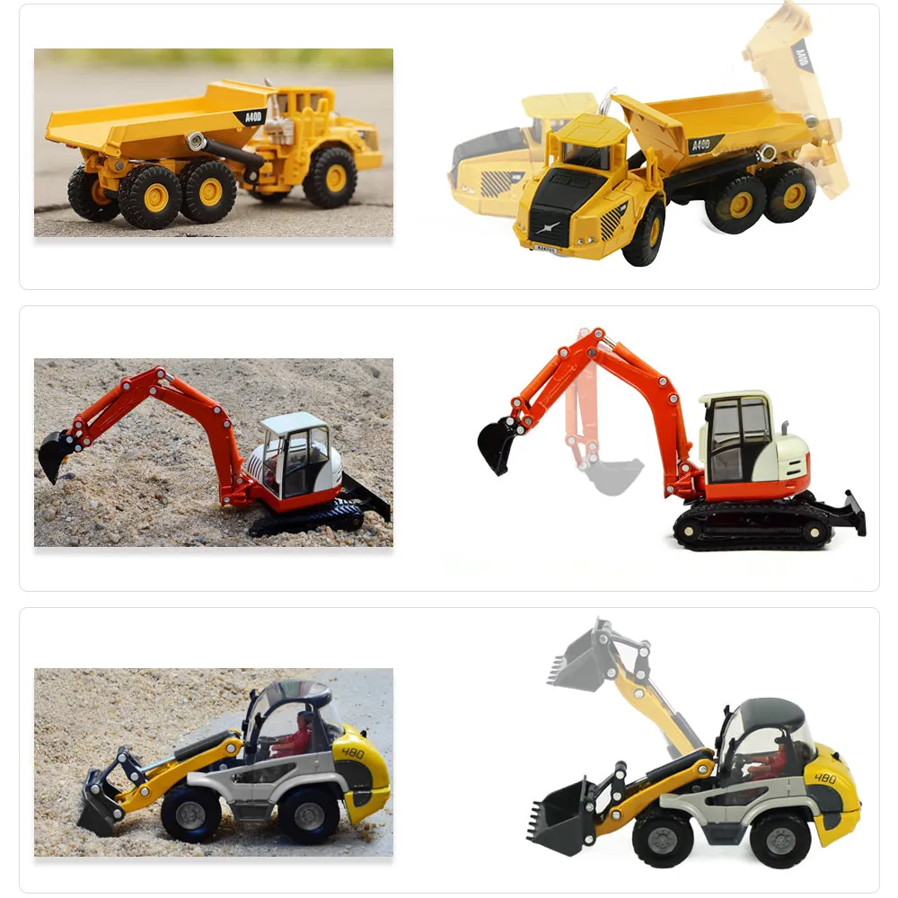 Robustes Baustellen-Spielset Metall-Traktor-Spielzeug