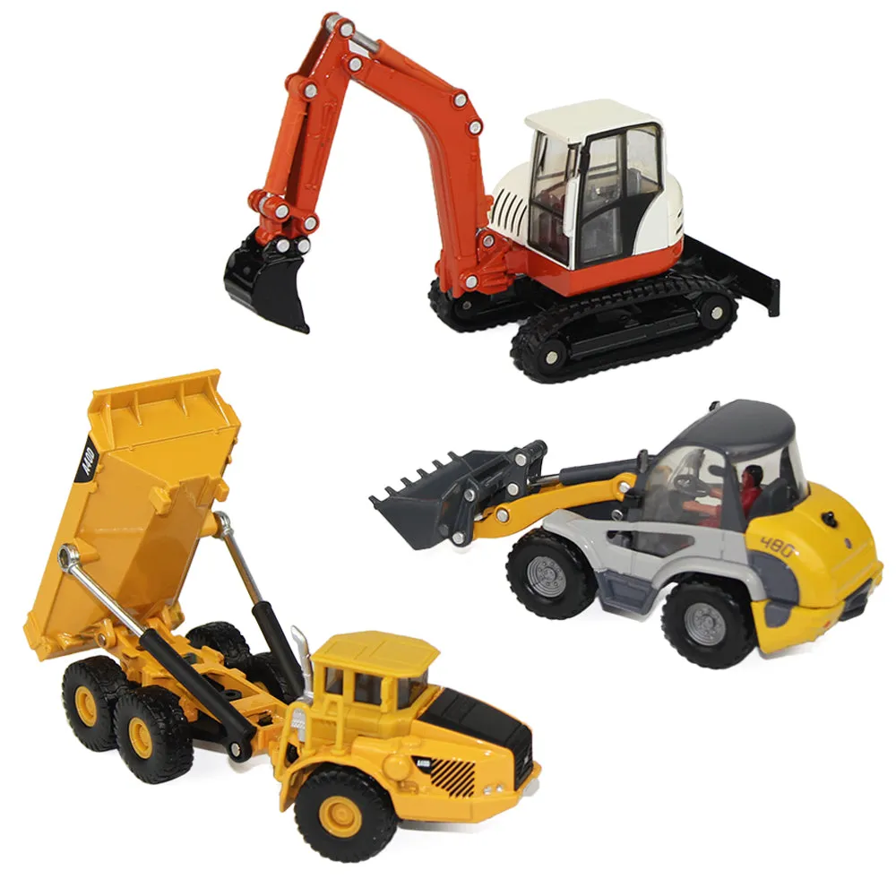 Robustes Baustellen-Spielset Metall-Traktor-Spielzeug
