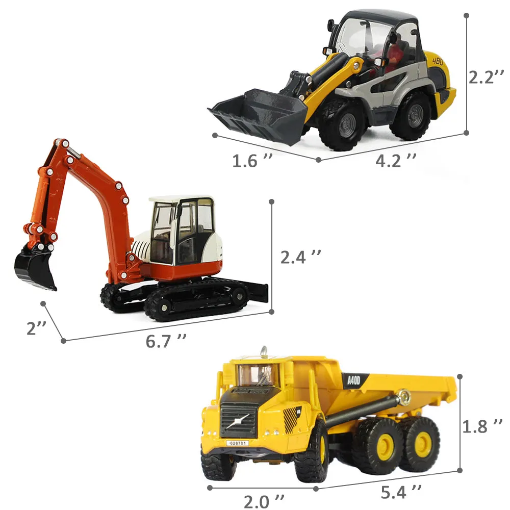 Robustes Baustellen-Spielset Metall-Traktor-Spielzeug