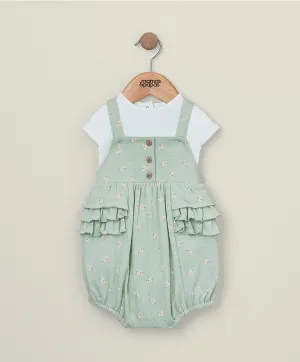 Hibiscus Kurzarm-Bodysuit & Overall-Outfit-Set Babykids Mamas & Papas