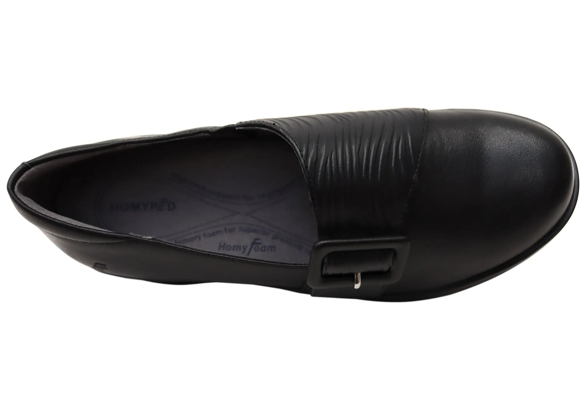 Homyped Scope Schnalle Damen Bequeme Lederschuhe Homyped Schuhe