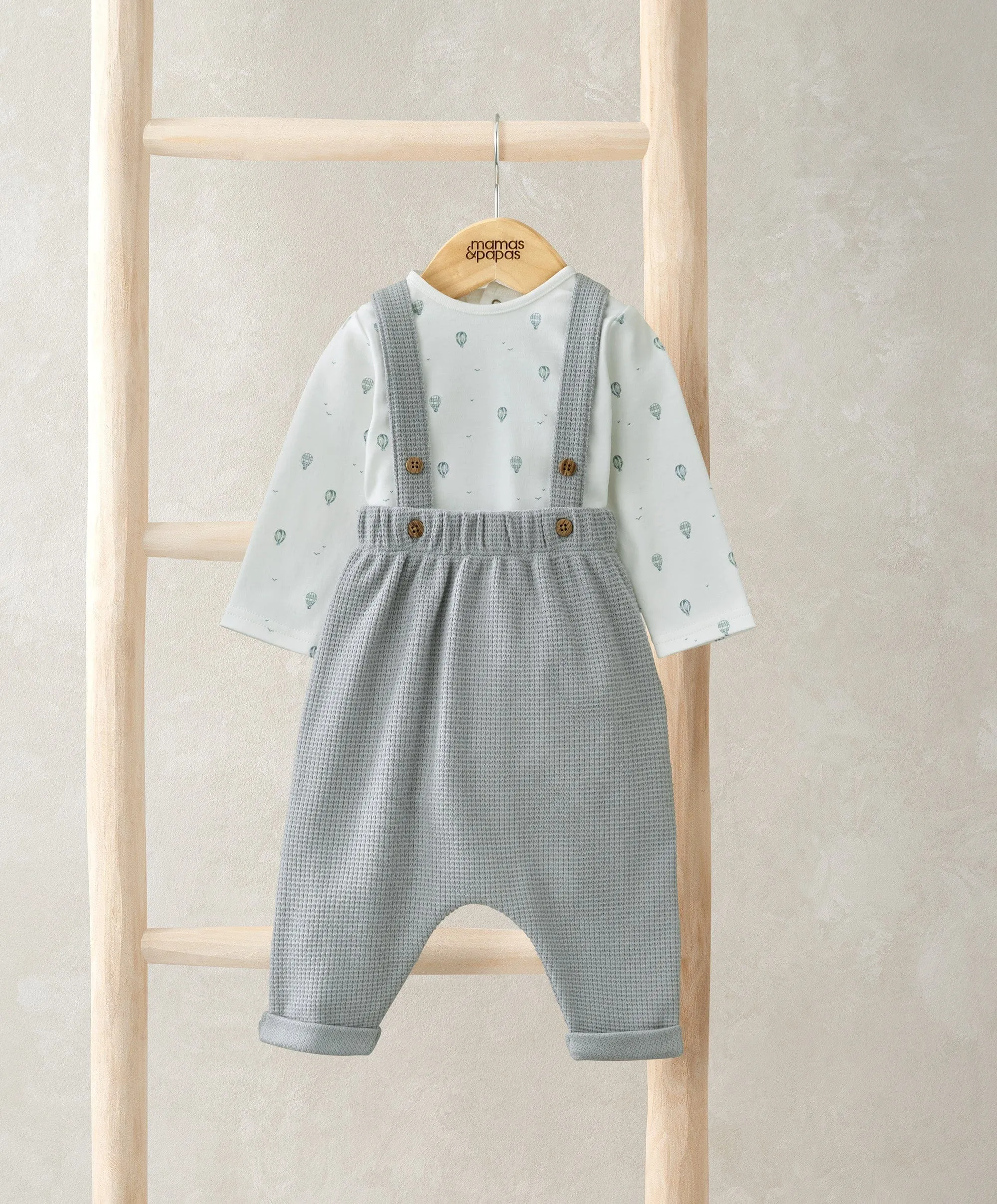 Heißluftballon-Print Body & Latzhosen-Set Babykids Mamas & Papas