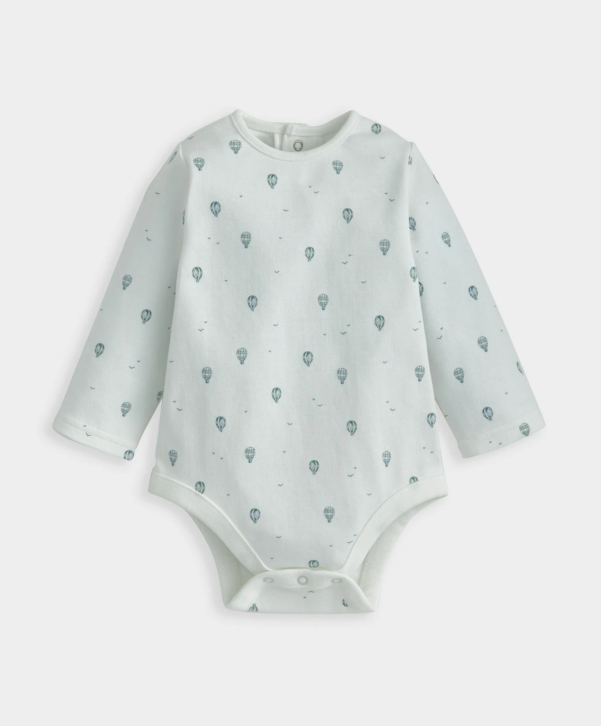 Heißluftballon-Print-Body & Latzhosen-Set