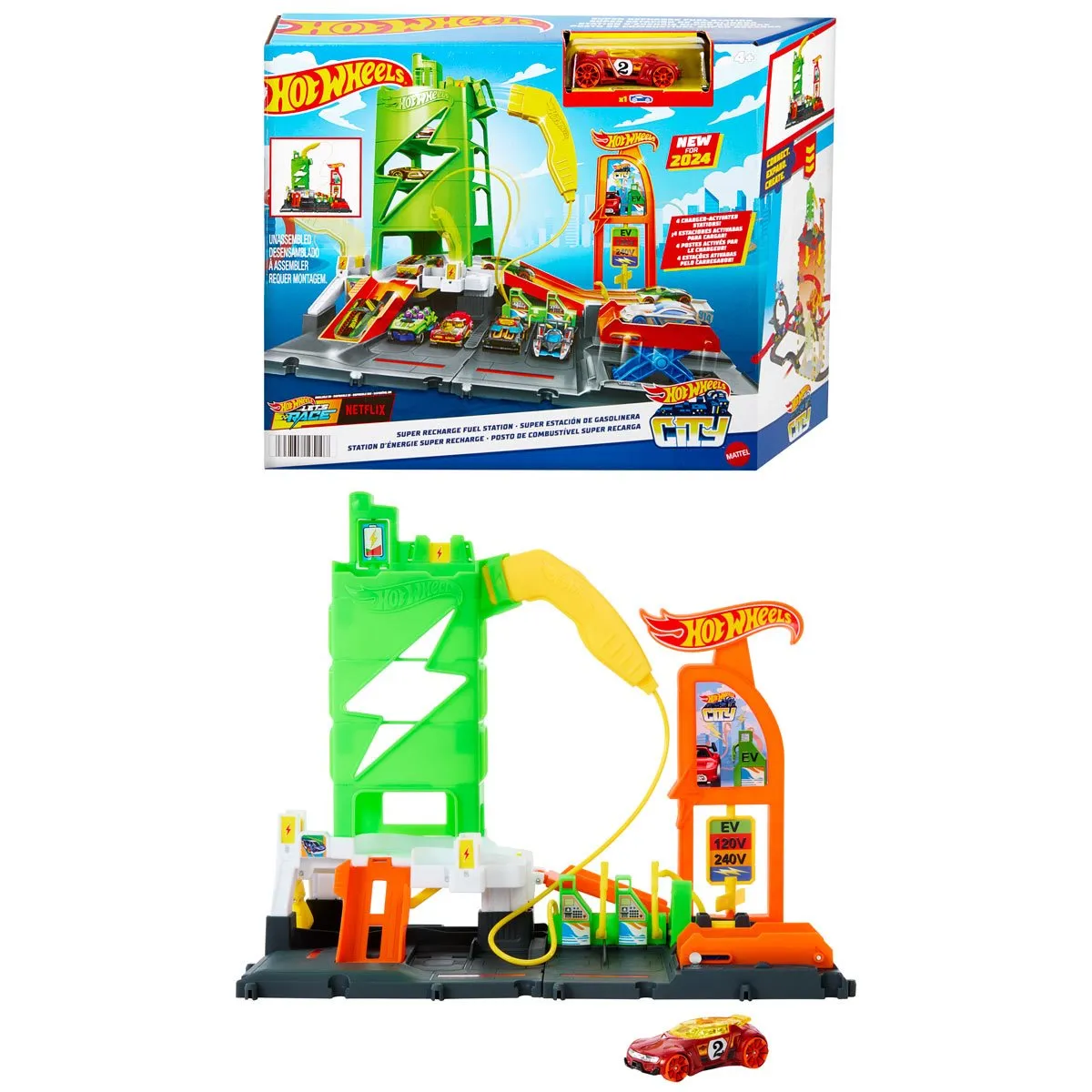 Hot Wheels City Super Aufladestation für Treibstoff