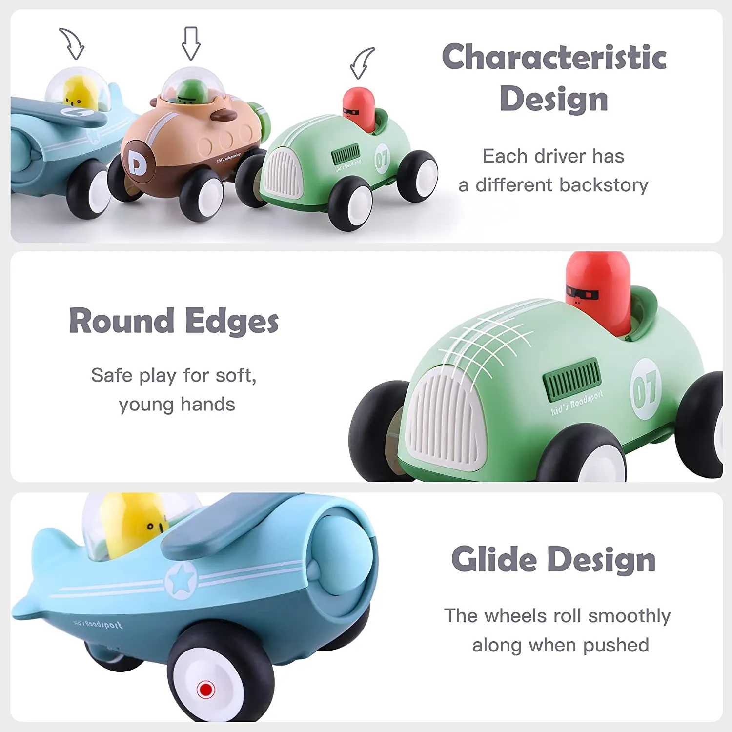 Infant Inertia Fahrzeuge Baby Elektronisches Reibungsangetriebenes Fahrzeug Auto Spielzeugset