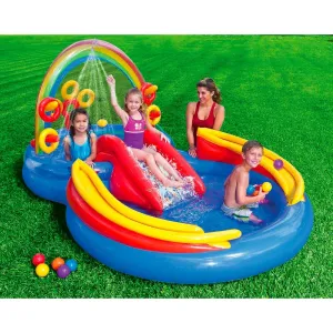 Intex Rainbow Ring aufblasbarer Pool mit Rutsche