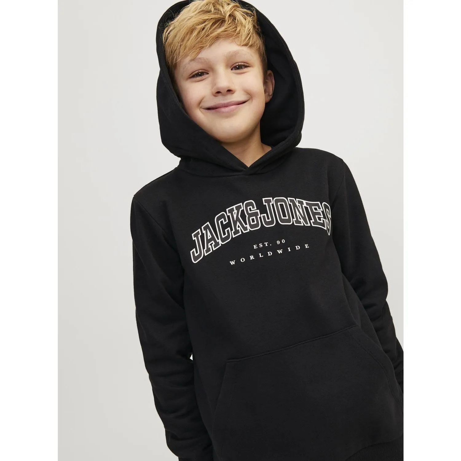 Jack & Jones Junior Schwarzer Caleb Varsity Sweat Hoodie Noos Jack Jones Junior