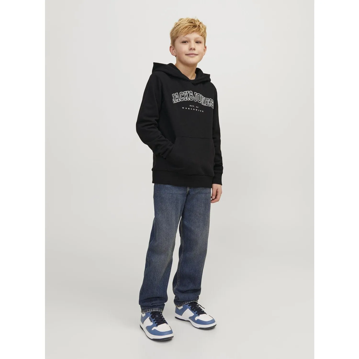 Jack & Jones Junior Schwarzer Caleb Varsity Sweat Hoodie Noos Jack Jones Junior