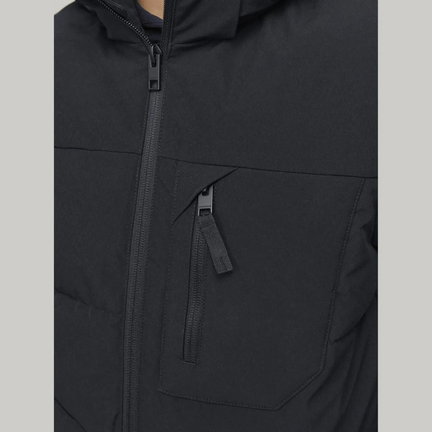Jack & Jones Junior Schwarze Eotto Daunenjacke Jack Jones Junior
