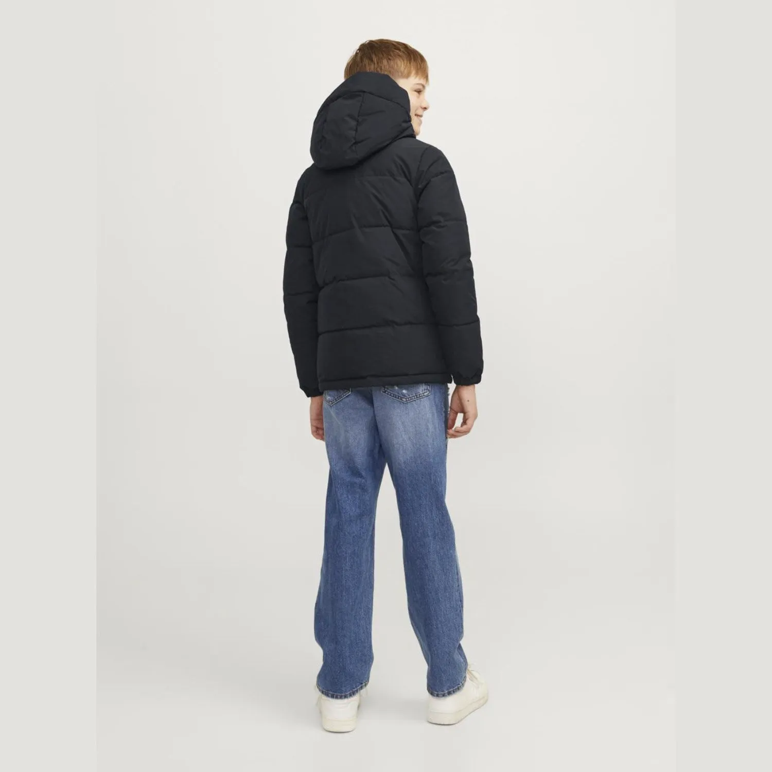 Jack & Jones Junior Schwarze Eotto Daunenjacke Jack Jones Junior