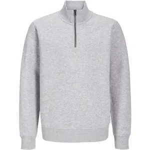 Jack & Jones Junior Hellgraues Melange Bradley Sweatshirt Halbzip Noos Jack Jones Junior