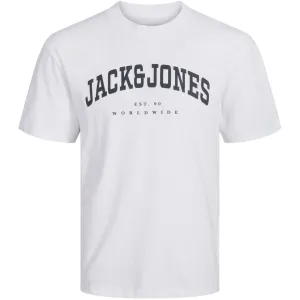 Jack & Jones Junior Weißes Caleb Varsity T-Shirt mit Rundhalsausschnitt Jack Jones Junior
