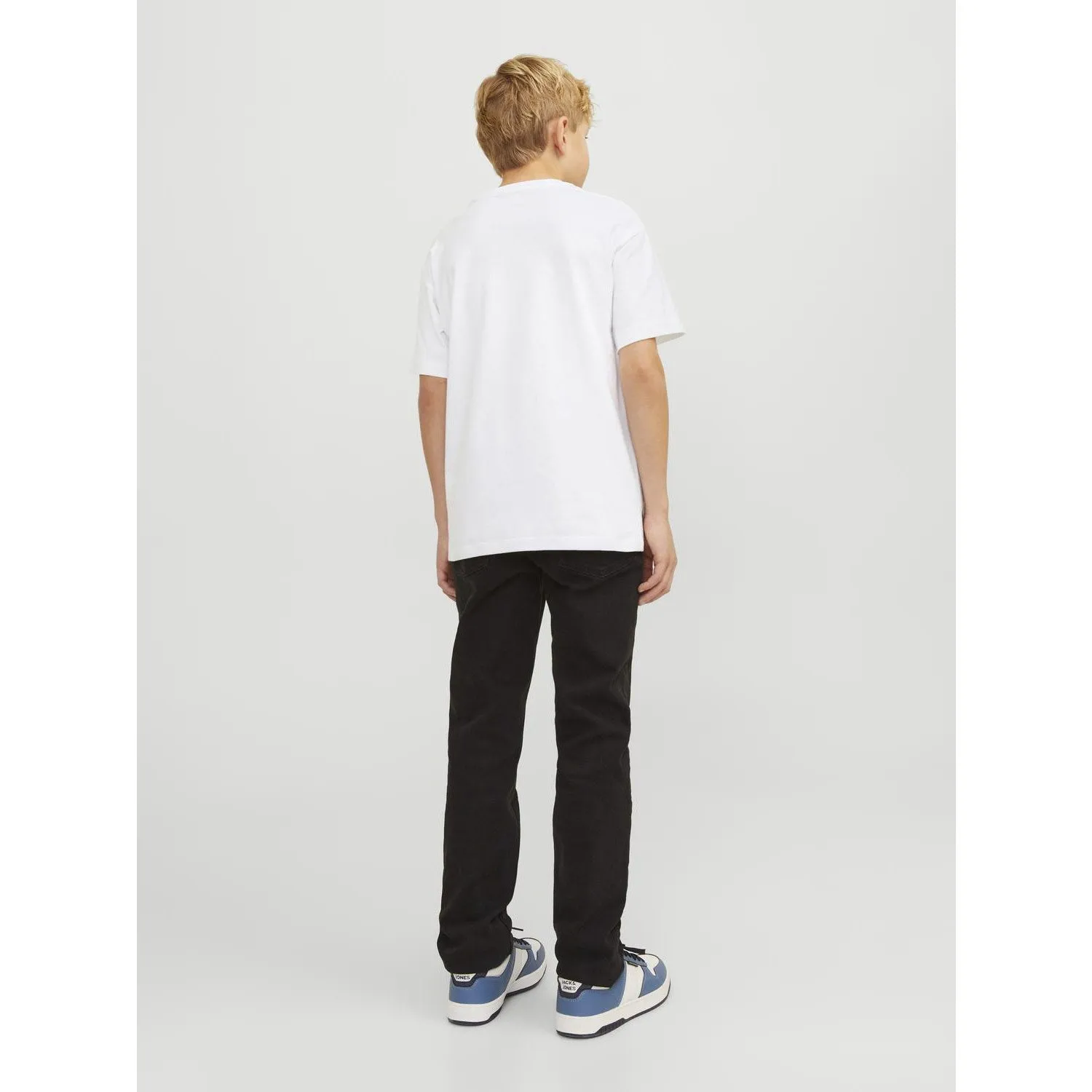 Jack & Jones Junior Weißes Caleb Varsity T-Shirt mit Rundhalsausschnitt Jack Jones Junior