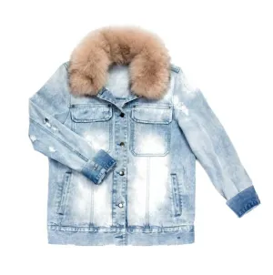 Jane Jean Jacket In Creme