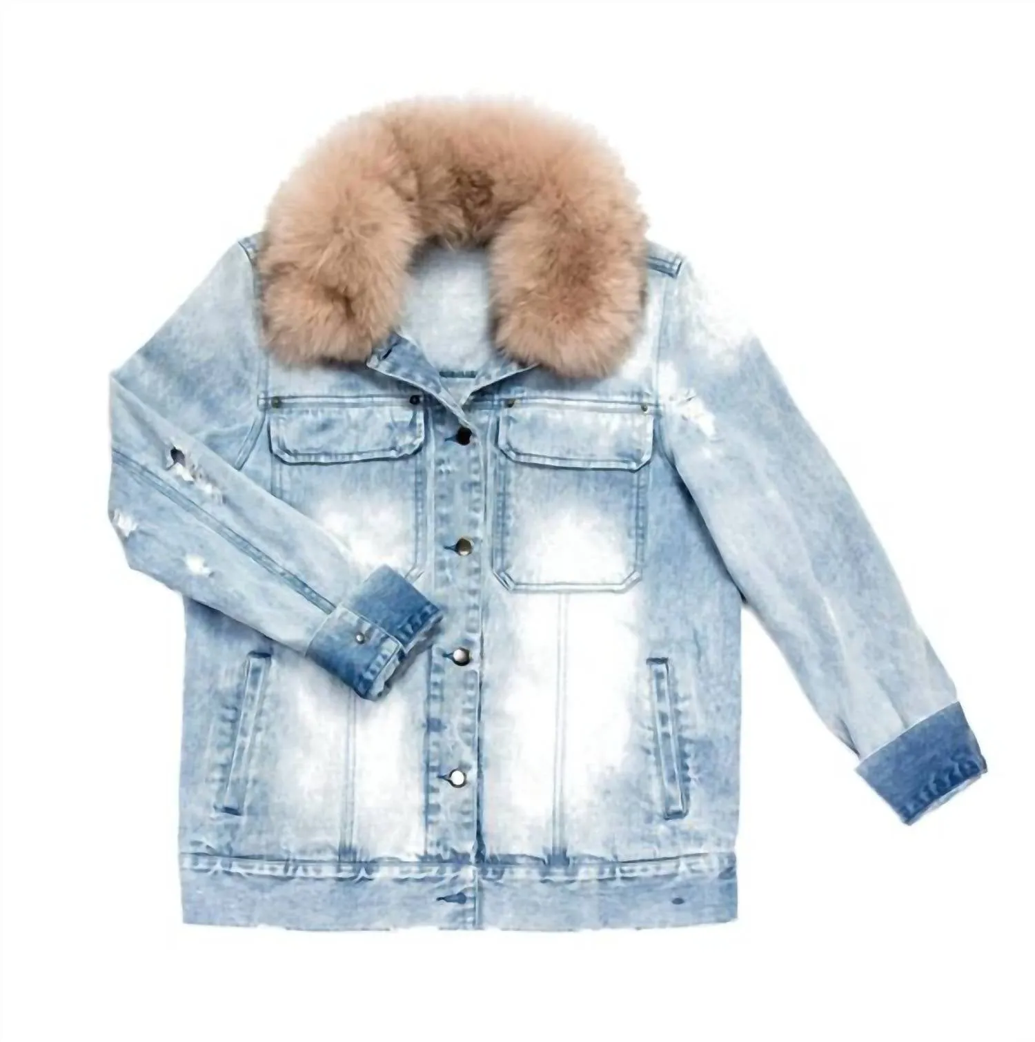 Jane Jean Jacket In Creme