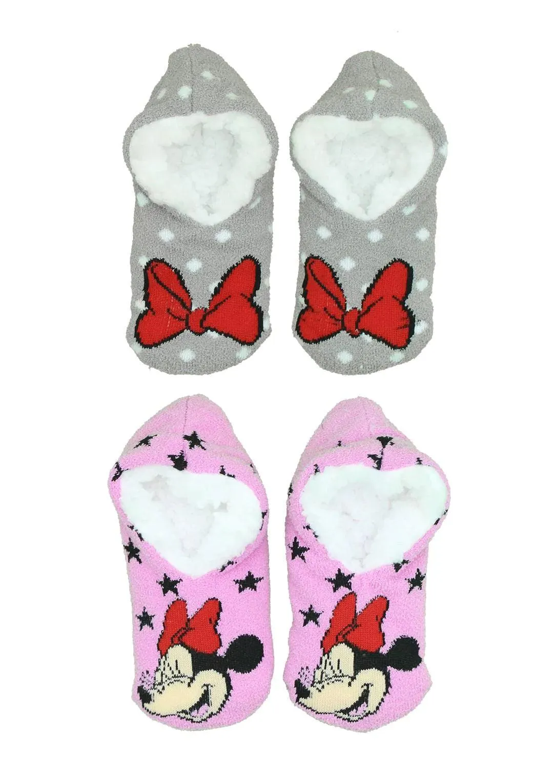 Jellifish Mädchen Minnie Mouse Hausschuhe Socken - 2er Pack Baby Kinder Jellifish Kids