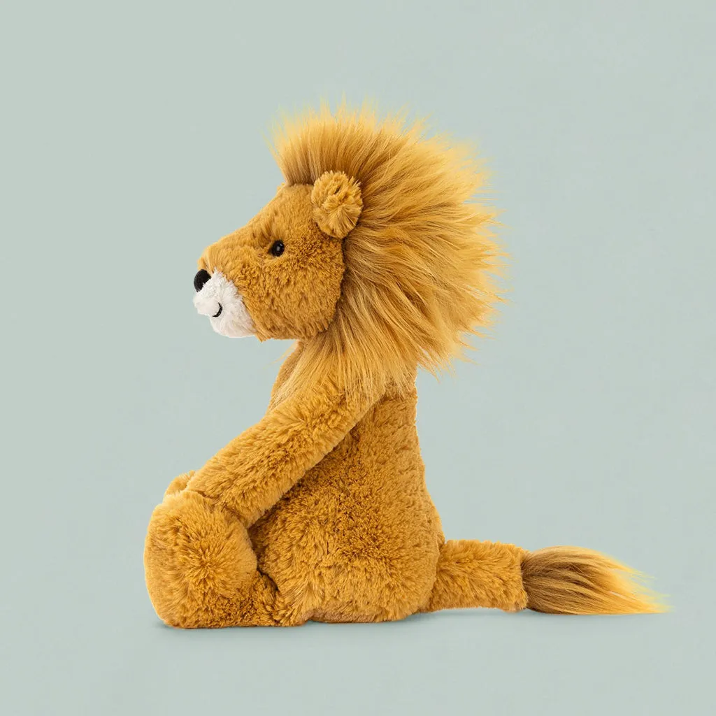 Jellycat Schüchterner Löwe Kuscheltier mit Zahnseide & Rock Magic Ausmal-Karten, Dschungel